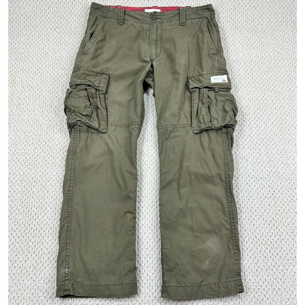 Denim & Supply Ralph Lauren Pants Fits Mens 36x31 Green Military Cargo Lined